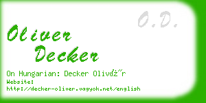 oliver decker business card